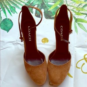 COACH ANKLE STRAP PUMP